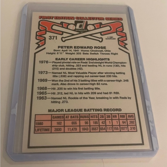 Pete Rose Phillies Baseball Card - Picture 2 of 2